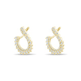 1.28 Carat Natural Diamond Earrings – Elegant Fine Jewelry Design - Gold Stone Diamond