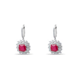 8.36 Carat Natural Diamond and Ruby Earrings – Fine Jewelry Design - Gold Stone Diamond