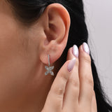 0.76 Carat Baguette Diamond Floral Earrings – Fine Jewelry Design - Gold Stone Diamond