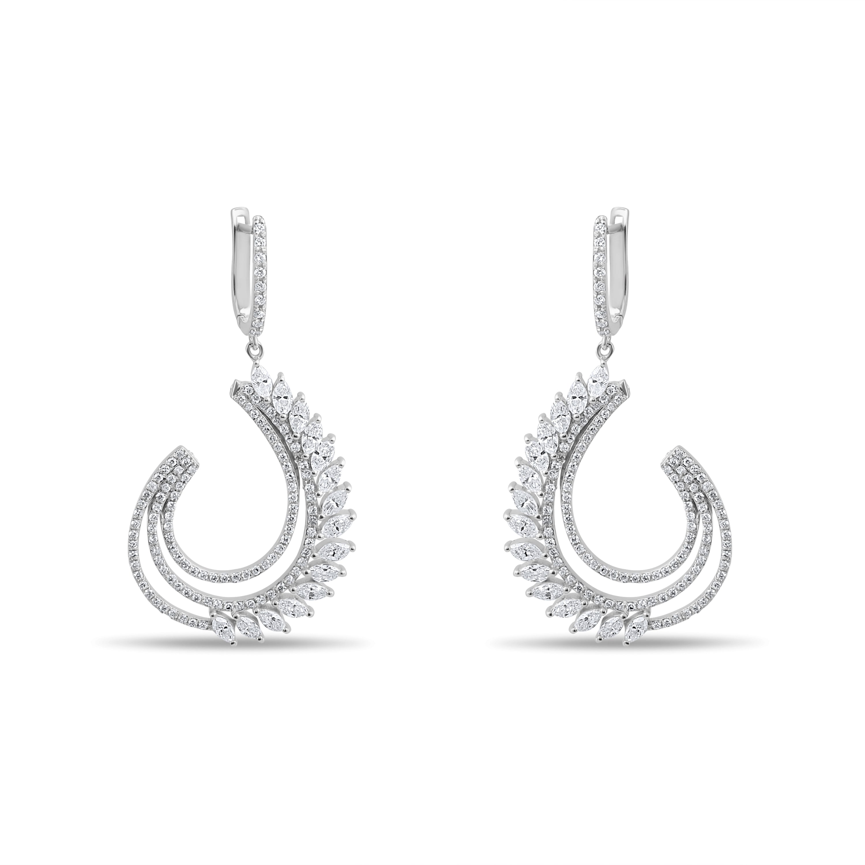 1.44 Carat Marquise Diamond Earrings – Elegant Fine Jewelry Design - Gold Stone Diamond