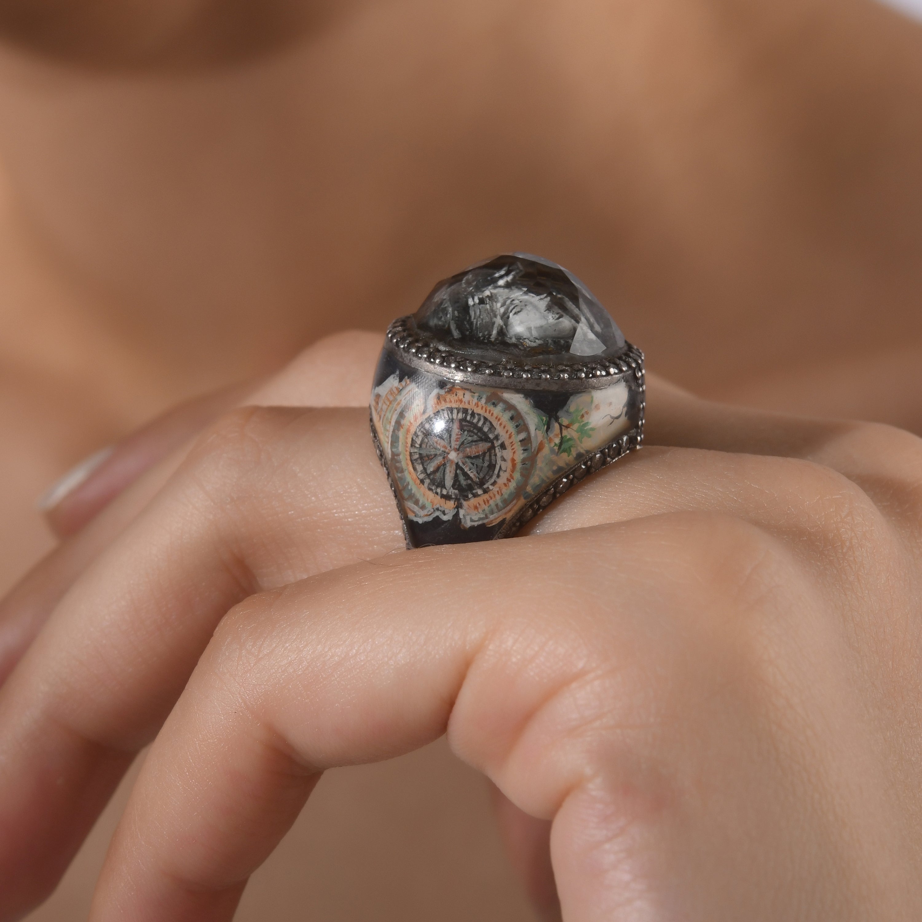 2.26 Carat Natural Diamond Medusa Design Ring - Gold Stone Diamond