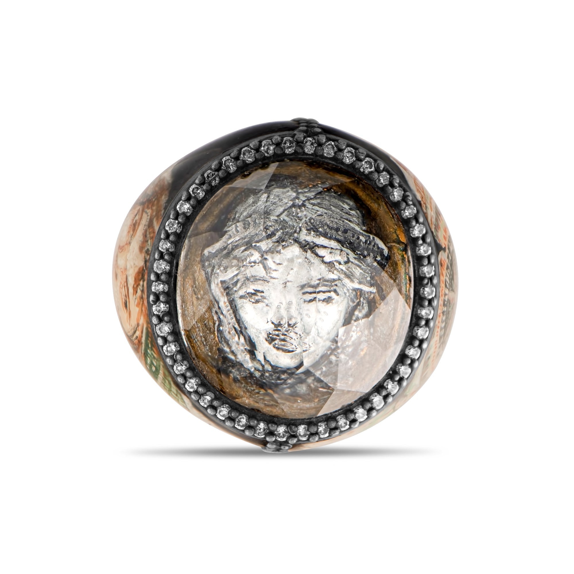 2.26 Carat Natural Diamond Medusa Design Ring - Gold Stone Diamond