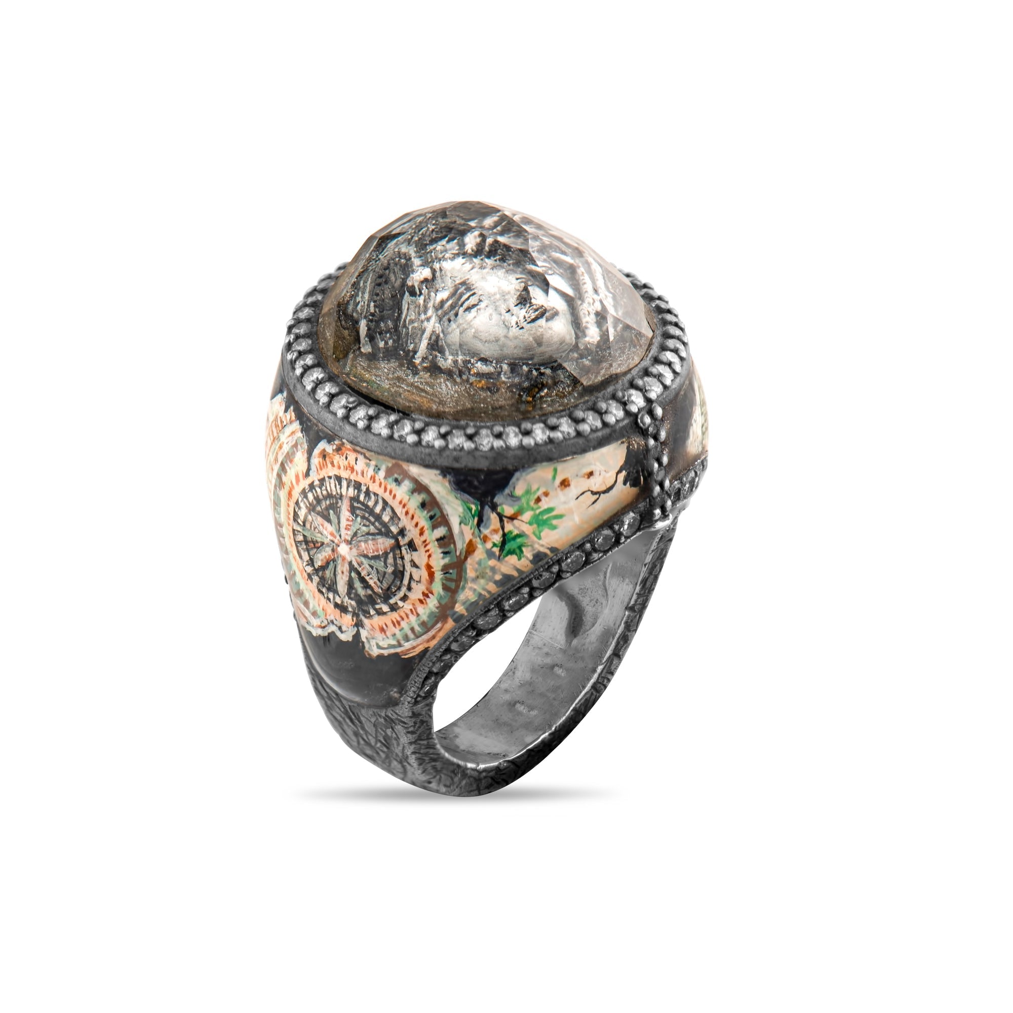 2.26 Carat Natural Diamond Medusa Design Ring - Gold Stone Diamond