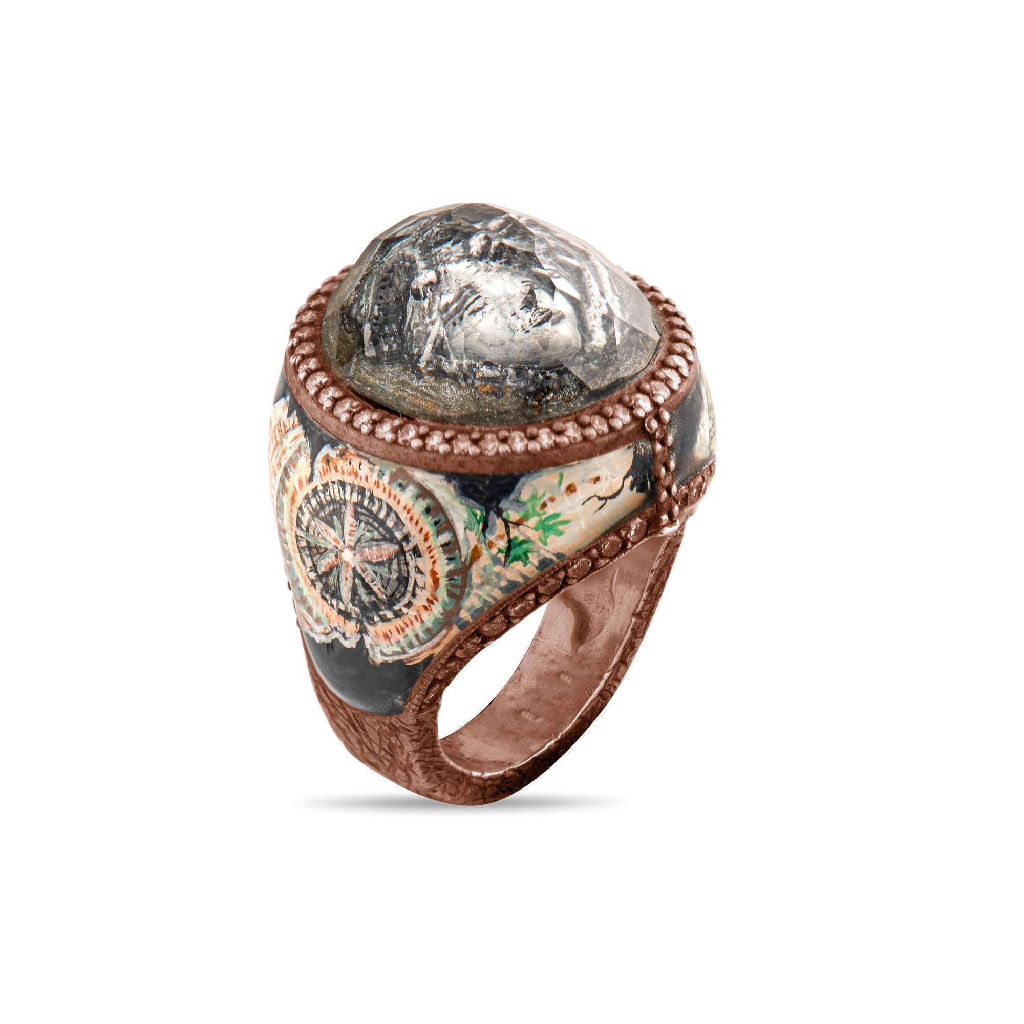 2.26 Carat Natural Diamond Medusa Design Ring - Gold Stone Diamond