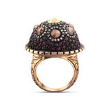 7.41 Carat Natural Diamond and Ruby Ring – Fine Jewelry Design - Gold Stone Diamond