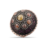 7.41 Carat Natural Diamond and Ruby Ring – Fine Jewelry Design - Gold Stone Diamond