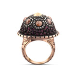 7.41 Carat Natural Diamond and Ruby Ring – Fine Jewelry Design - Gold Stone Diamond