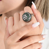 11.53 Carat Natural Diamond and Emerald Ring – Fine Jewelry Design - Gold Stone Diamond