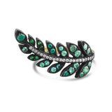 2.6 Carat Natural Diamond and Emerald Ring – Fine Jewelry Design - Gold Stone Diamond