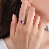 2.68 Carat Natural Diamond and Ruby Ring – Fine Jewelry Design - Gold Stone Diamond
