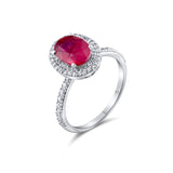 3.21 Carat Natural Diamond and Ruby Ring – Fine Jewelry Design - Gold Stone Diamond