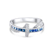 0.34 Carat Natural Diamond and Sapphire Ring – Fine Jewelry Design - Gold Stone Diamond