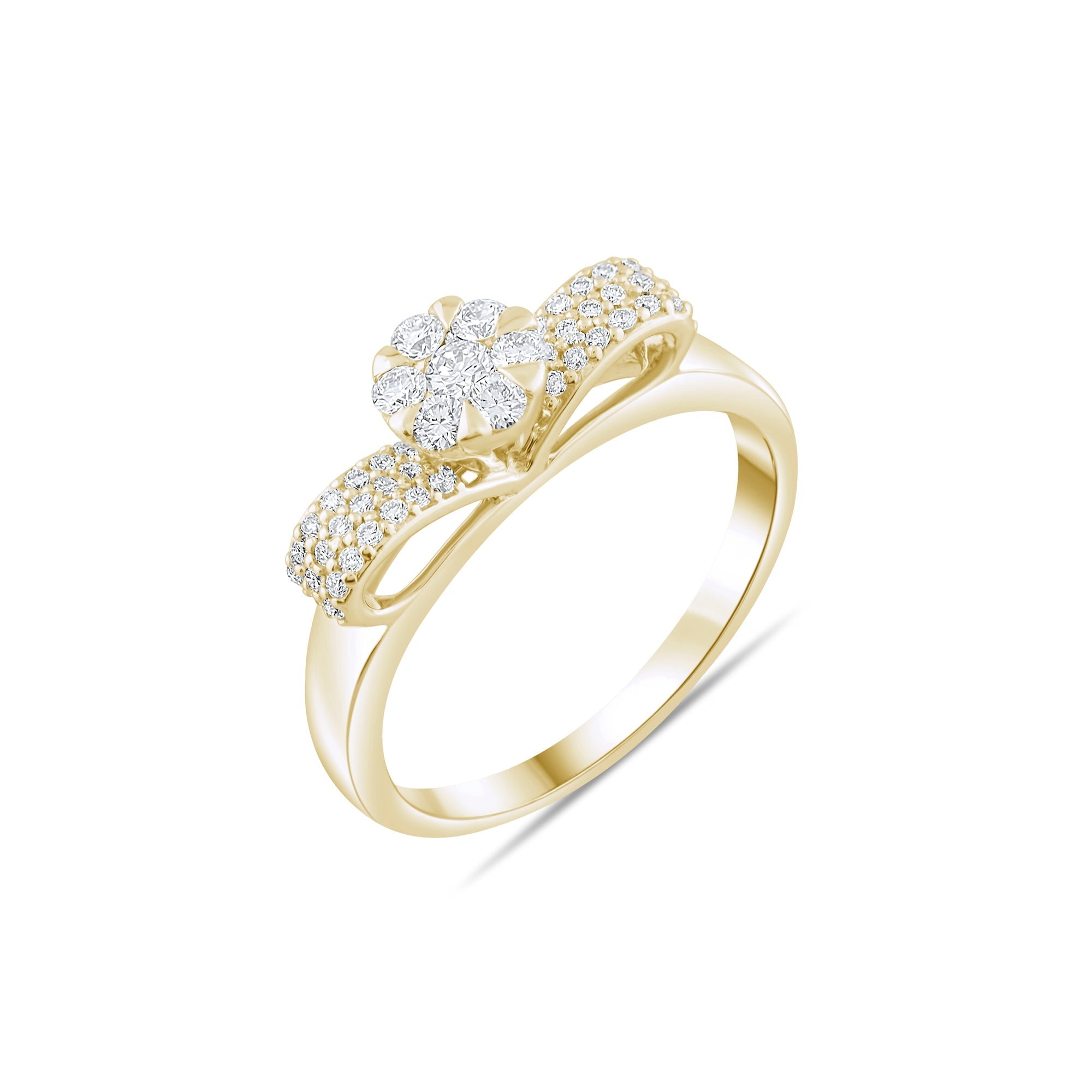 0.44 Carat Natural Diamond Ring – Fine Jewelry Design - Gold Stone Diamond