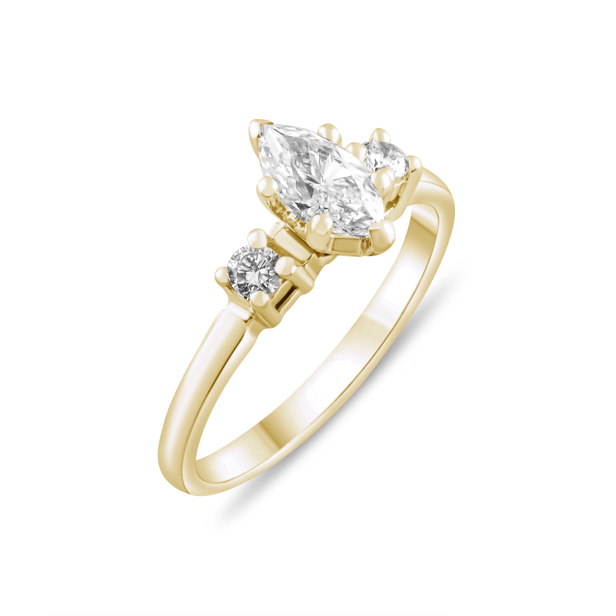0.77 Carat Natural Diamond Ring – Fine Jewelry Design - Gold Stone Diamond