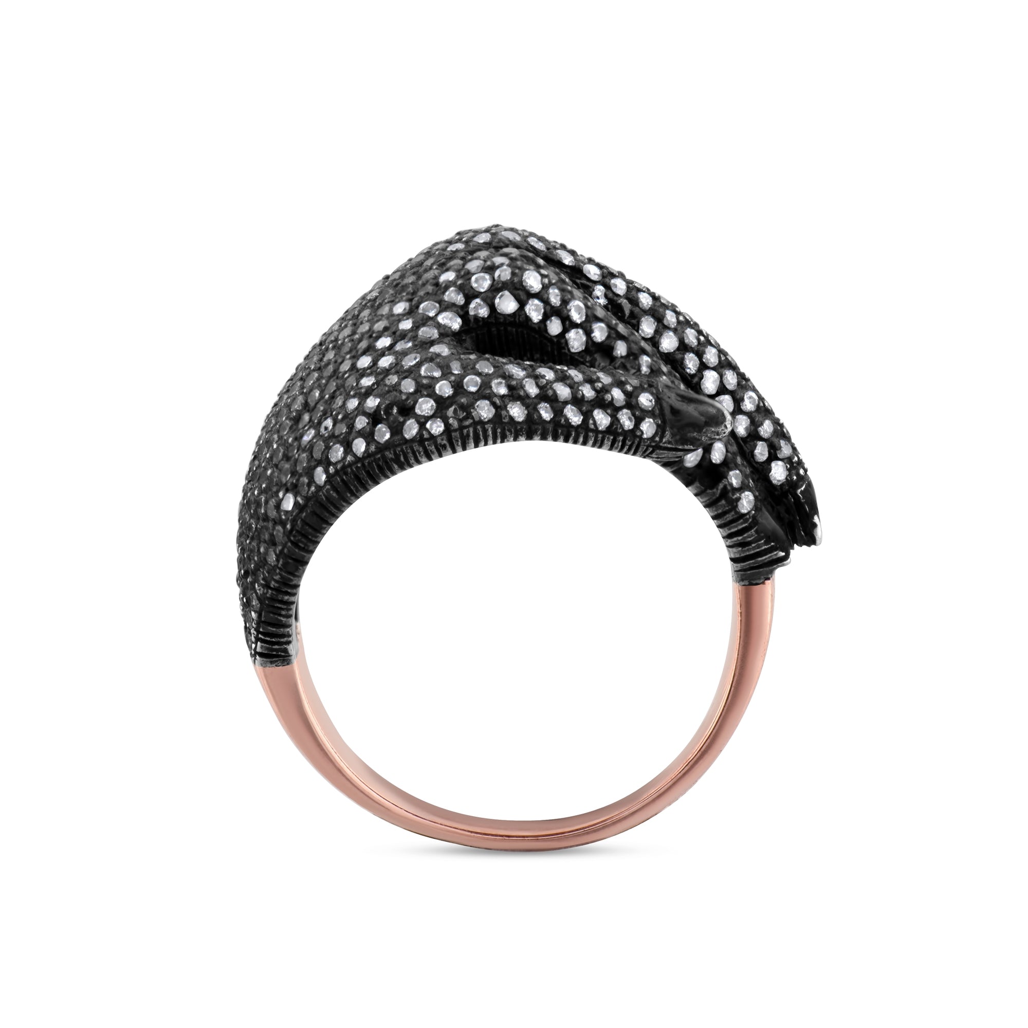 2.18 Carat Natural Diamond Hand Design Ring - Gold Stone Diamond