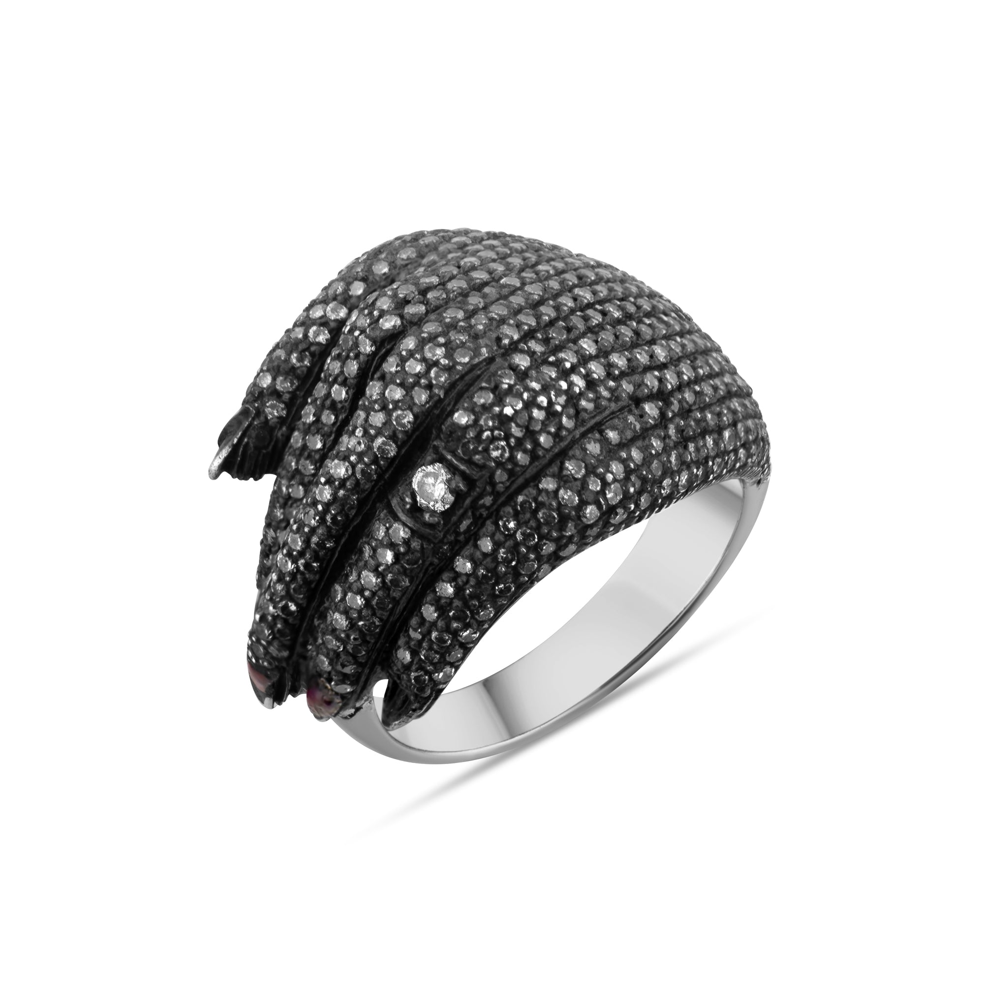 2.18 Carat Natural Diamond Hand Design Ring - Gold Stone Diamond