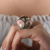 2.12 Carat Natural Diamond Floral and Bird Design Ring - Gold Stone Diamond
