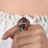 2.40 Carat Natural Diamond Rose Design Ring – Fine Jewelry Design - Gold Stone Diamond