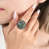 9.09 Carat Natural Diamond and Emerald Ring – Fine Jewelry Design - Gold Stone Diamond