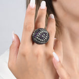 7.61 Carat Natural Diamond and Amethyst Ring – Fine Jewelry Design - Gold Stone Diamond