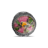 2.63 Carat Natural Diamond and Emerald Floral Design Ring - Gold Stone Diamond