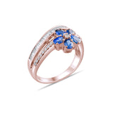 1.07 Carat Natural Diamond and Sapphire Ring – Fine Jewelry Design - Gold Stone Diamond