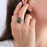 1.43 Carat Natural Diamond and Emerald Ring – Fine Jewelry Design - Gold Stone Diamond