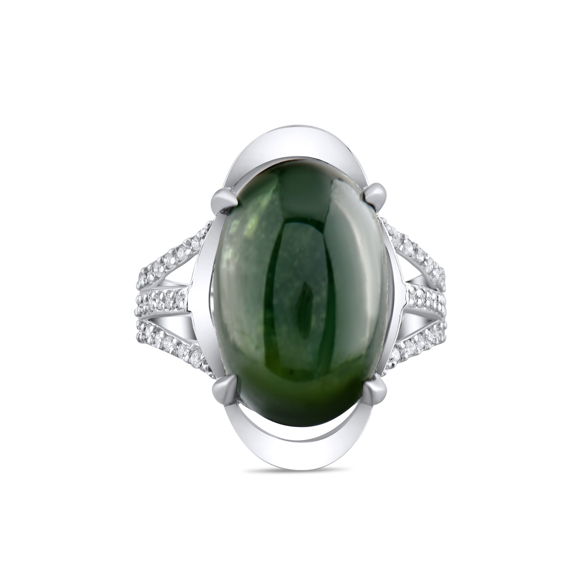 1.43 Carat Natural Diamond and Emerald Ring – Fine Jewelry Design - Gold Stone Diamond