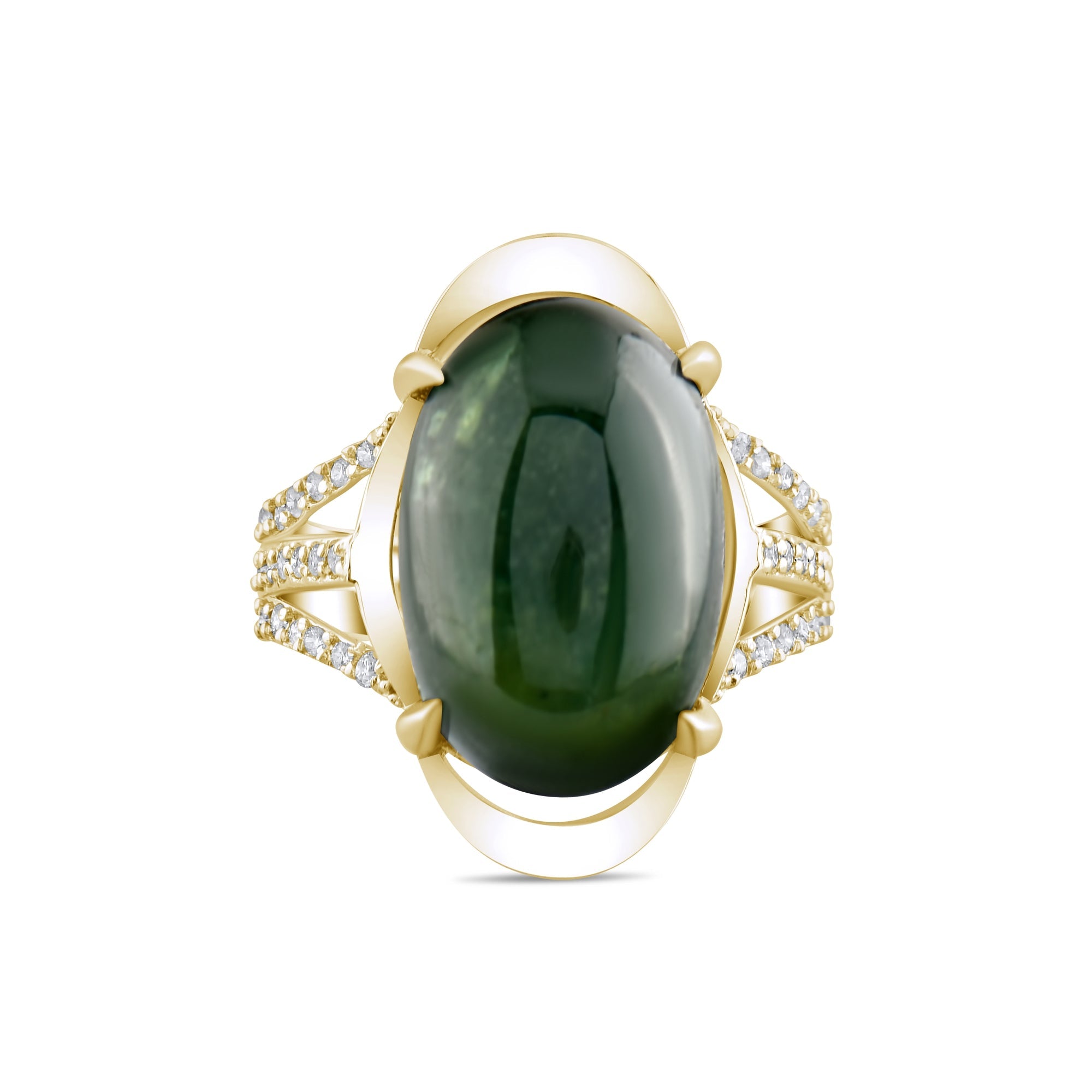 1.43 Carat Natural Diamond and Emerald Ring – Fine Jewelry Design - Gold Stone Diamond