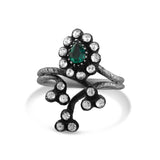 0.72 Carat Natural Diamond and Emerald Ring – Fine Jewelry Design - Gold Stone Diamond