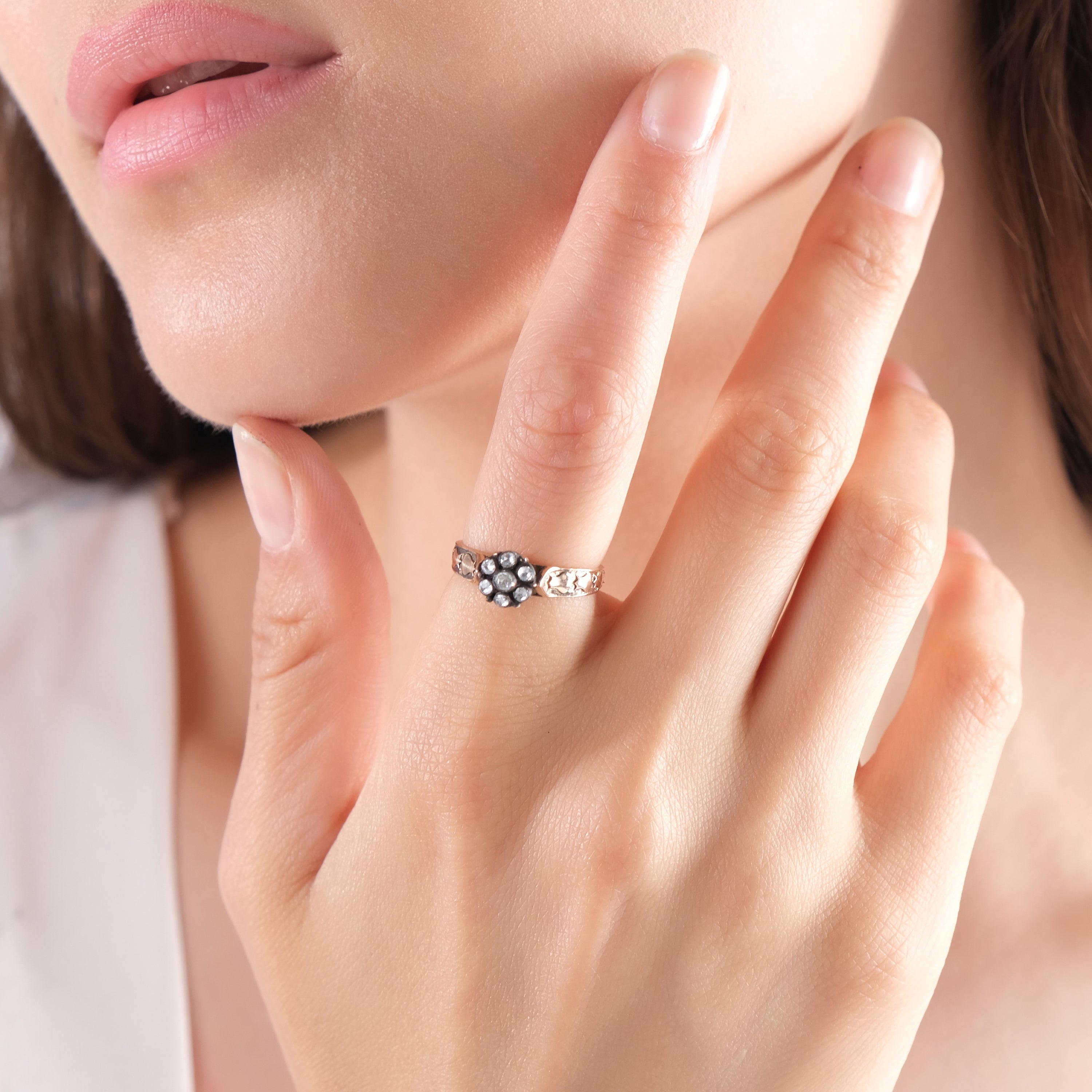 0.10 Carat Natural Diamond Ring – Fine Jewelry Design - Gold Stone Diamond