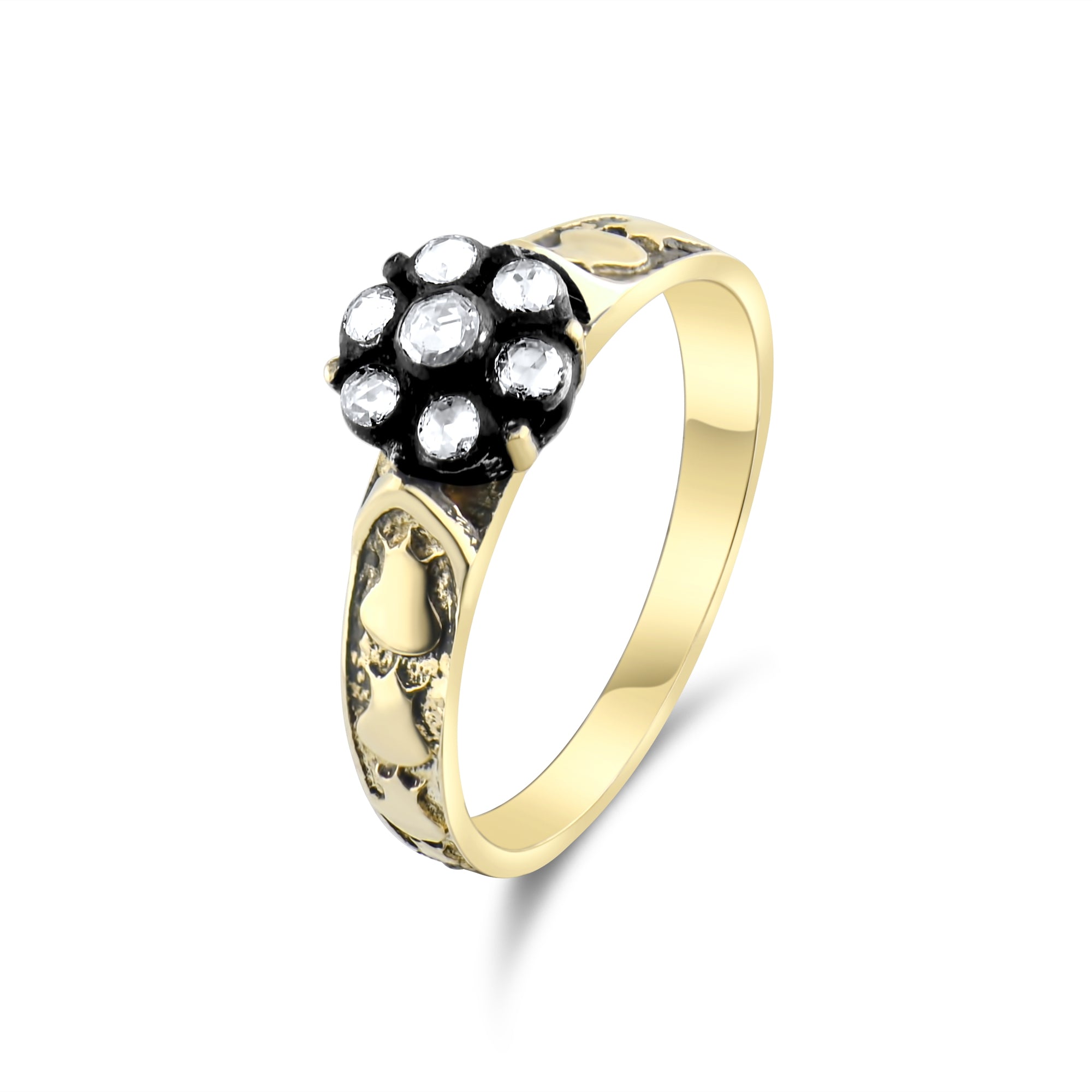 0.10 Carat Natural Diamond Ring – Fine Jewelry Design - Gold Stone Diamond