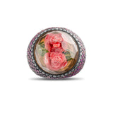 9.35 Carat Natural Diamond and Amethyst Rose Design Ring – Fine Jewelry Design - Gold Stone Diamond