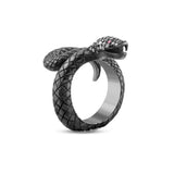 0.40 Carat Natural Diamond and Ruby Snake Design Ring - Gold Stone Diamond