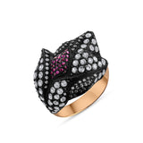 2.32 Carat Natural Diamond and Ruby Ring – Fine Jewelry Design - Gold Stone Diamond