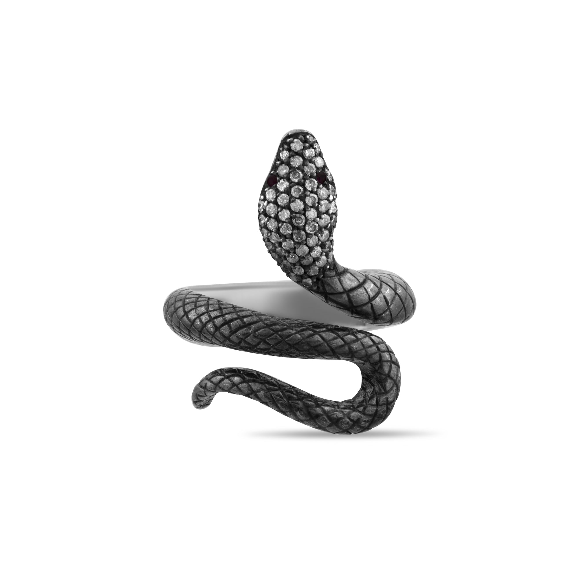 0.49 Carat Natural Diamond Snake Design Ring – Fine Jewelry Design - Gold Stone Diamond