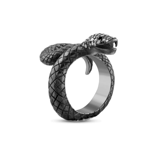 0.49 Carat Natural Diamond Snake Design Ring – Fine Jewelry Design - Gold Stone Diamond