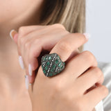 7.77 Carat Natural Diamond and Emerald Ring – Fine Jewelry Design - Gold Stone Diamond