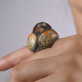 1.98 Carat Natural Diamond and Butterfly Motif Ring - Gold Stone Diamond