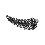 0.95 Carat Natural Diamond Leaf Figure Ring – Fine Jewelry Design - Gold Stone Diamond