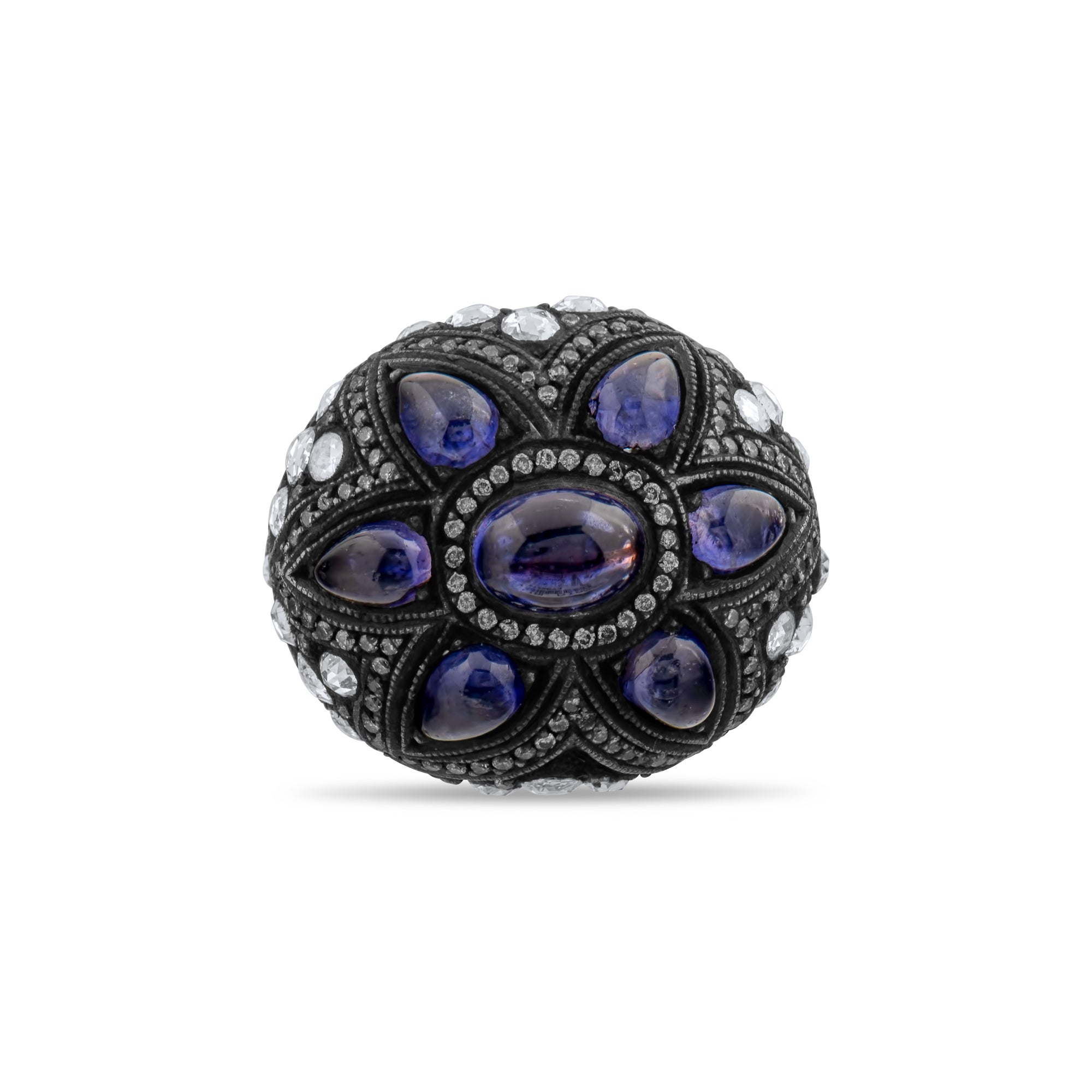 8.8 Carat Natural Diamond and Sapphire Ring – Fine Jewelry Design - Gold Stone Diamond