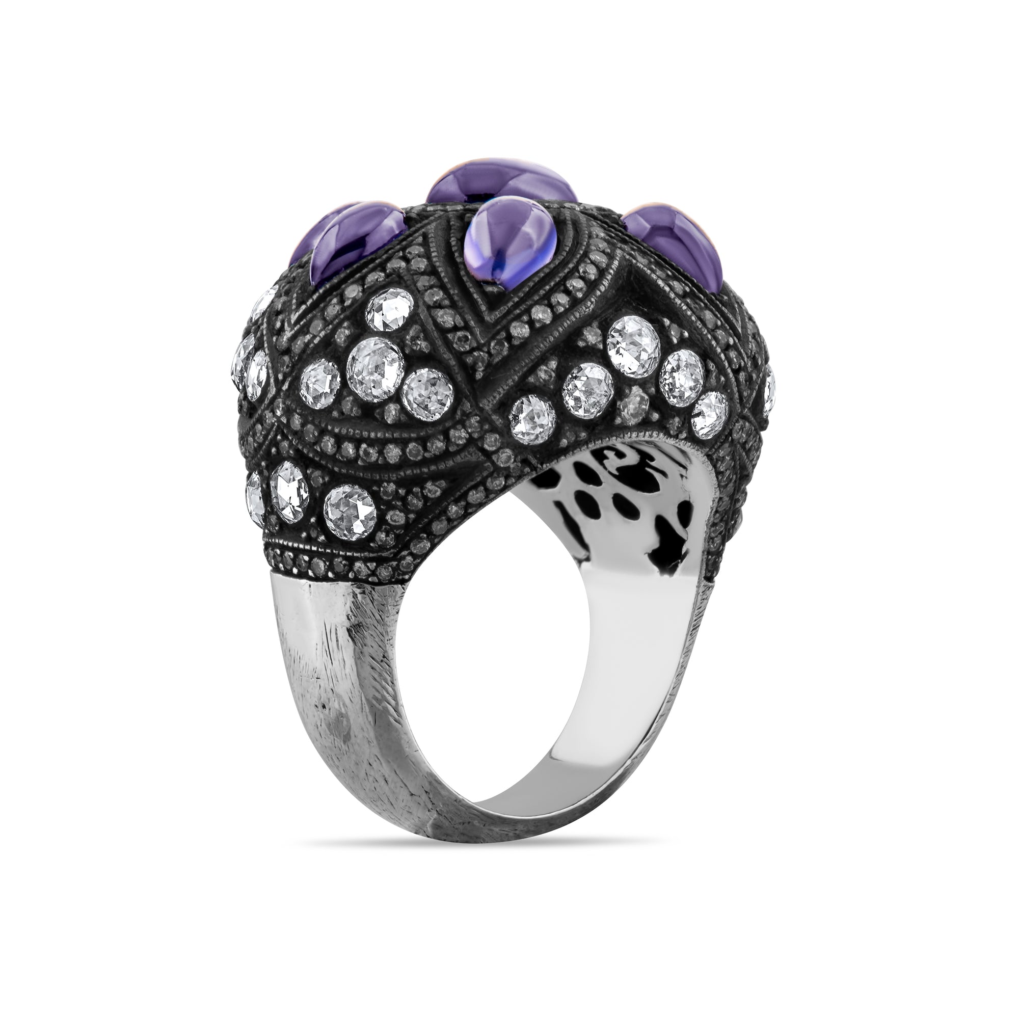 8.8 Carat Natural Diamond and Sapphire Ring – Fine Jewelry Design - Gold Stone Diamond
