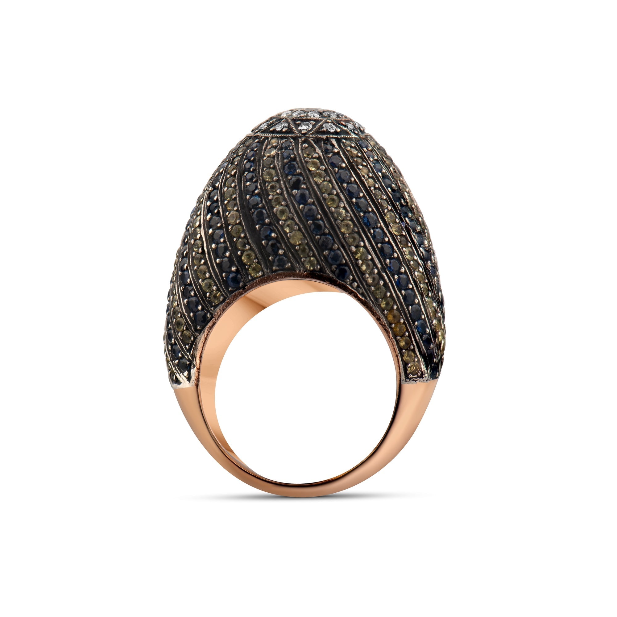 3.87 Carat Natural Diamond and Citrine Ring – Fine Jewelry Design - Gold Stone Diamond