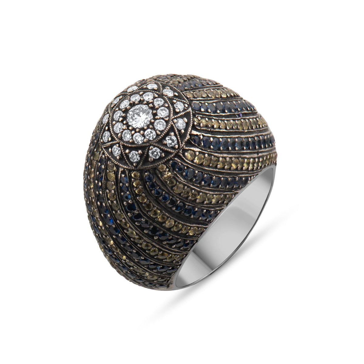 3.87 Carat Natural Diamond and Citrine Ring – Fine Jewelry Design - Gold Stone Diamond