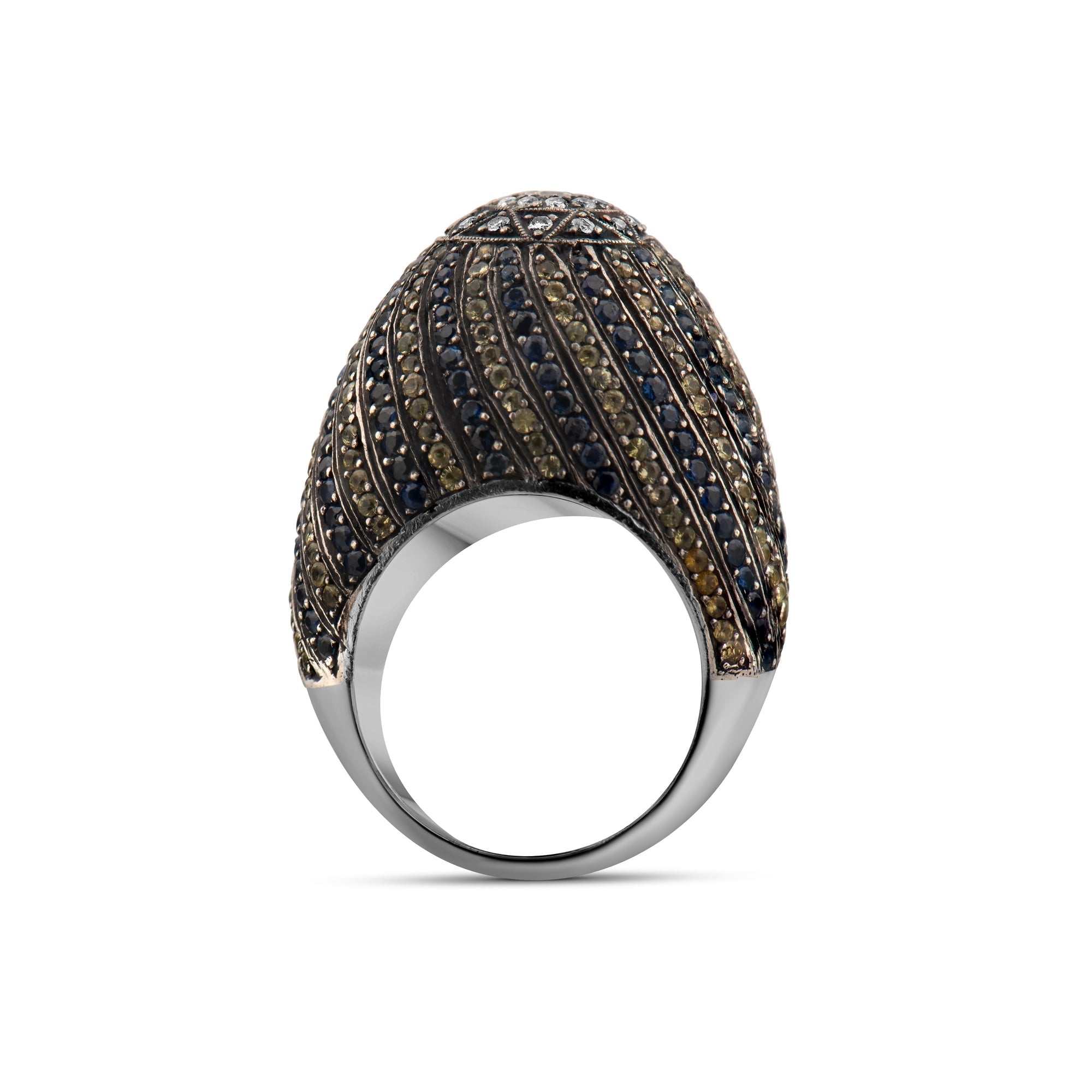 3.87 Carat Natural Diamond and Citrine Ring – Fine Jewelry Design - Gold Stone Diamond