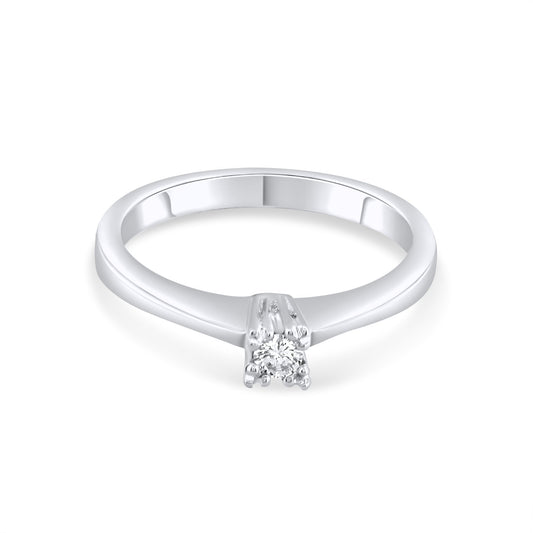 0.10 Carat Natural Diamond Solitaire Ring – Fine Jewelry Design - Gold Stone Diamond