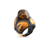 1.96 Carat Natural Diamond Sphinx Design Ring – Fine Jewelry Design - Gold Stone Diamond
