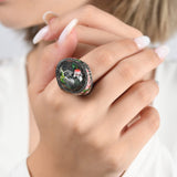 1.40 Carat Natural Diamond and Floral Motif Ring – Fine Jewelry Design - Gold Stone Diamond