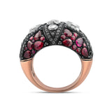 8.28 Carat Natural Diamond and Ruby Ring – Fine Jewelry Design - Gold Stone Diamond
