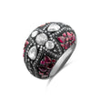 8.28 Carat Natural Diamond and Ruby Ring – Fine Jewelry Design - Gold Stone Diamond